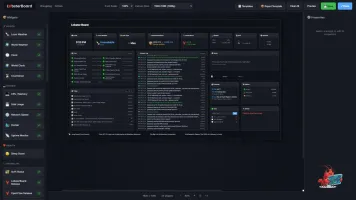 LobsterBoard edit mode with drag-and-drop editor
