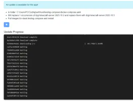 Ongoing update with live log output