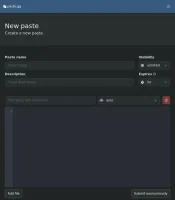Paste web UI in the dark theme