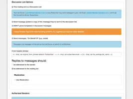 Discussion list configuration with Bridge plugin
