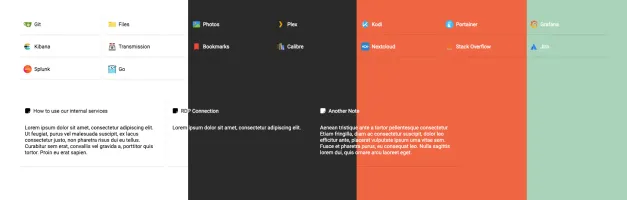 Easy Gate dashboard showing services organized by category with custom icons