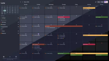 Luna calendar with different themes