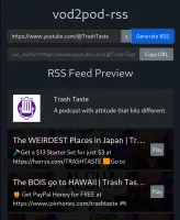 Web UI frontend for generating podcast feeds