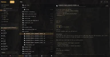 Live file browser for the active workspace with inline preview
