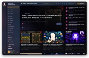 Home page of a Nodyx community with featured articles and latest discussions
