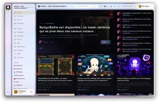 Home page in light interface mode