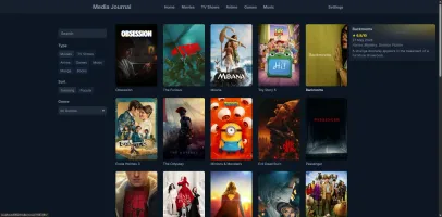 Discover screen for trending and popular media