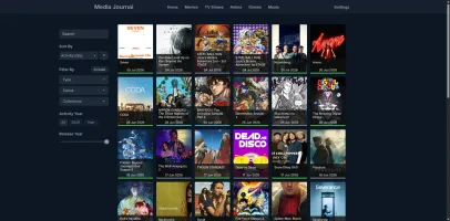 History screen showing recent activity