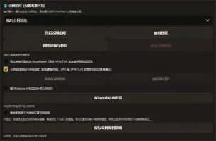 Public access settings with temporary tunnel, fixed domain, and network diagnostics