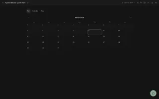 Study plan calendar view with task tracking