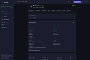 Device detail page with inventory fields and service context