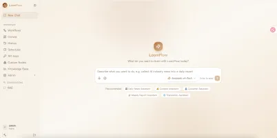 LoomFlow AI chat interface