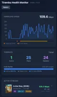 Health Monitor Dashboard with status grid and sync controls