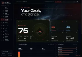 Grok UI Event Horizon dashboard showing all product areas with Privacy Mode enabled