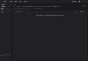 Review page with audio player, multi-track support, and inline Whisper detection