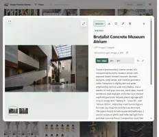 Reference detail with image, prompt variants, tags, and source