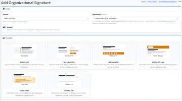 Organizational signatures template gallery