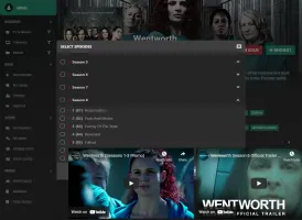 Episode selection modal on desktop