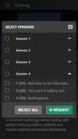 Episode selection modal on mobile