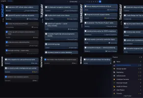 Weekly timeline view