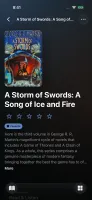 Book cover view in the native iPhone app