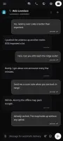 Mobile conversation view in dark mode