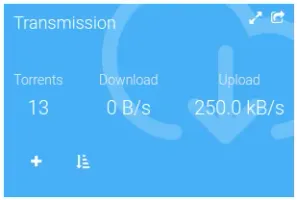 Transmission plugin for torrent management