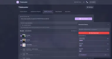 Spotify Playlist Download screen