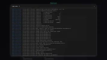 Container log viewer with search capability