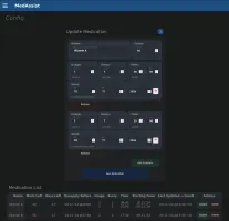 Medication update screen