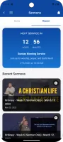 B1 mobile app sermons screen