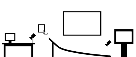 Typical DerbyNet deployment with multiple displays