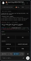 The Quick dock with one-tap replies over a working pane