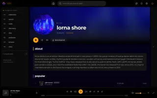 An artist page
