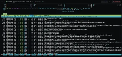 Live SSH session reattached after browser tab was closed, showing Reattached header