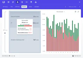 Custom consumer overview with individual power consumption