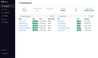 Muxarr dashboard showing library overview