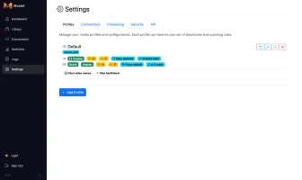 Profile settings editor