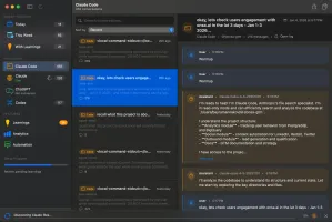 Conversation Browser showing list of synced AI conversations