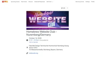 Meetable event page with cover photo, date, location and RSVPs