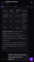 Simple layout on phone — responsive chat-first interface