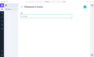 d9 create item page in the Data Studio