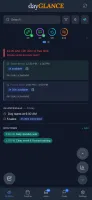 GLANCEahead panel showing tomorrow's schedule