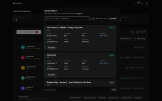 Session history view