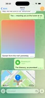 Official Telegram iOS client exchanging messages and media through Ferrite