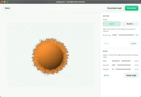 unbagrnd edge refinement: shift, smooth, and feather sliders