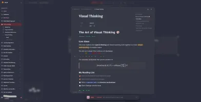 Rich notes with math, code, and sub-pages edited in place