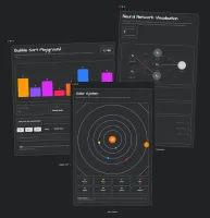Interactive mini-app (React app) generated by the agent and running on the board