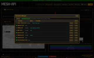 Extensions manager