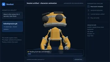 Noobot AI character animation demo